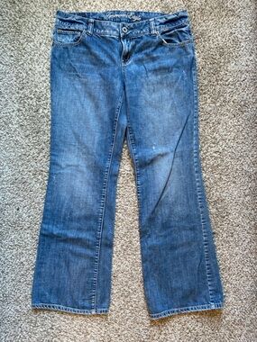 American Eagle Women's Medium Blue Favorite Boyfriend Jeans Size 12 Long